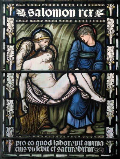 Entombment, 1876 (farget glass) av Edward Burne Jones