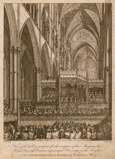 Markering av Handel, Westminster Abbey, London av Edward Dayes