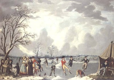 Skøytescene av Edward Dayes