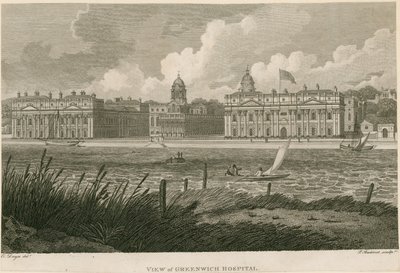 Utsikt over Greenwich Hospital, London av Edward Dayes