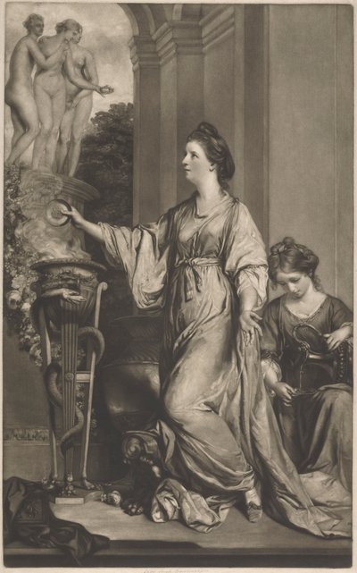 Lady Sarah Bunbury ofrer til nådene av Edward Fisher