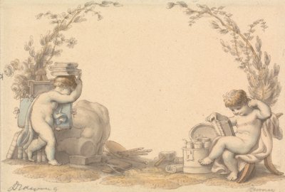 Allegori av tegning av Edward Francis Burney