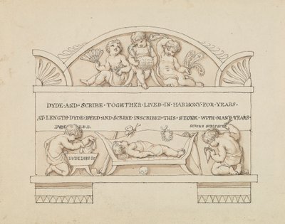 Design for Monument to Dyde and Scribe av Edward Francis Burney