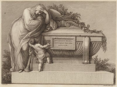 Begravelsesbillett til Sir Joshua Reynolds av Edward Francis Burney