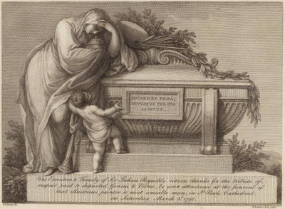 Begravelsesbillett til Sir Joshua Reynolds av Edward Francis Burney