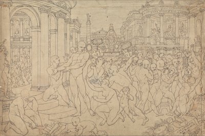 Grov studie for St. Paul i Efesos av Edward Francis Burney