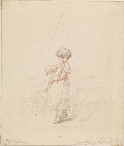 Illustrasjon for The New Doll: It's Mine, You may Look at It av Edward Francis Burney