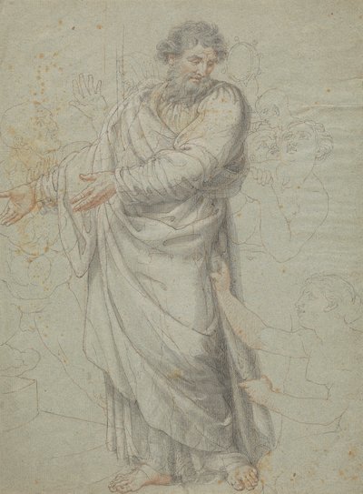 Studie for figuren til St. Paul av Edward Francis Burney