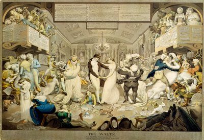Valsen (farget gravering) av Edward Francis Burney