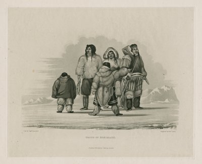 Gruppe av Eskimaux av Edward Francis Finden