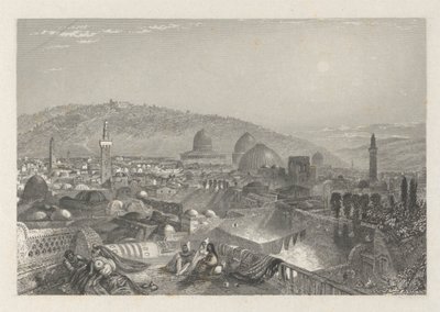 Jerusalem fra det latinske klosteret av Edward Francis Finden