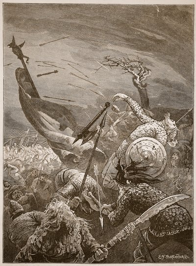 Death of Harold i slaget ved Hastings, illustrasjon fra 