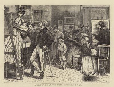 Studentenes dag på South Kensington Museum av Edward Frederick Brewtnall