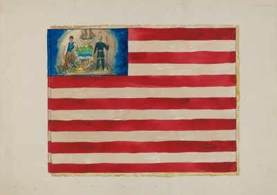 Flagg: Meksikansk krig, ca. 1936. av Edward Grant