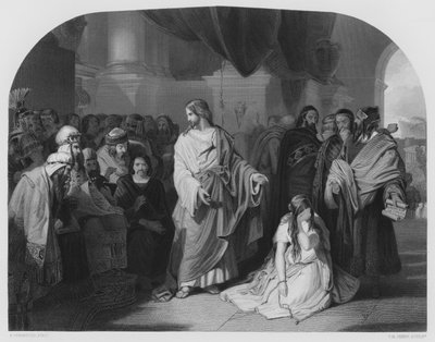 Go, And Sin No More, fra bildet i Royal Collection (gravering) av Edward Henry (after) Corbould