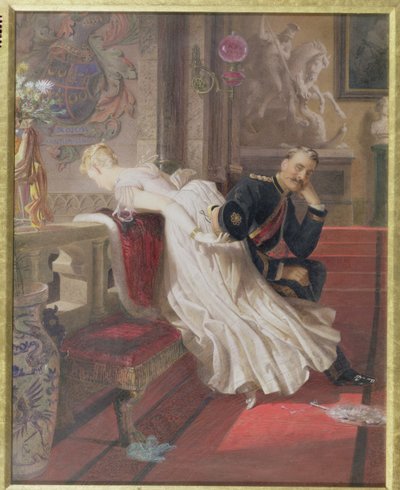 Kjærligheten overvinner alt (wc og gouache på papir) av Edward Henry Corbould