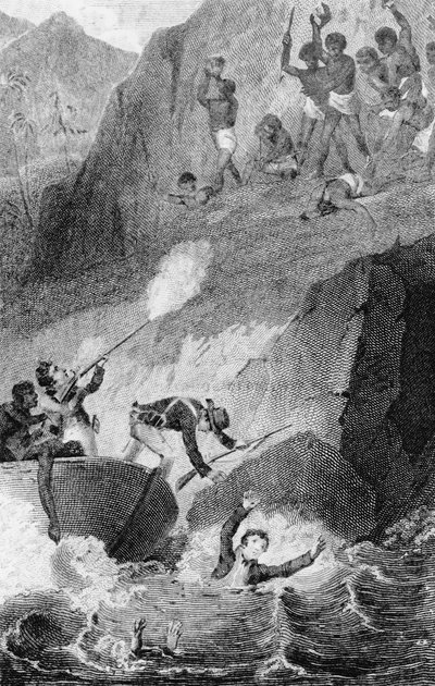 Mungo-parkens død, 1806 av Edward Henry Corbould