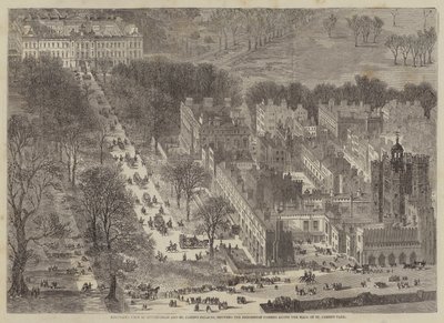 Fugleperspektiv av Buckingham og St James