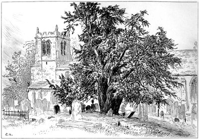 Snitterfield kirke, Snitterfield, Warwickshire, 1885. av Edward Hull