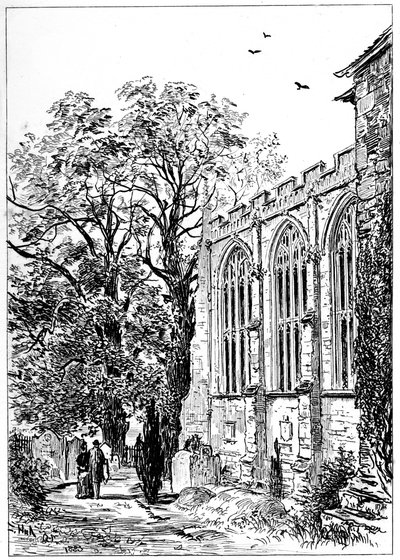 Koret til Stratford kirke, Stratford-upon-Avon, Warwickshire, 1885. av Edward Hull