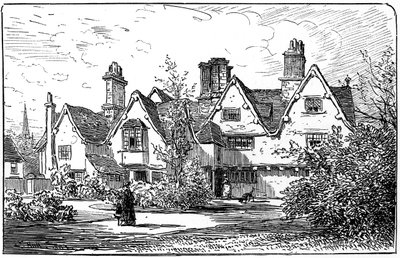 Huset til Dr John Hall, Stratford-upon-Avon, Warwickshire, 1885. av Edward Hull