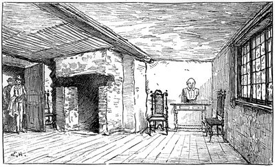 Rommet der Shakespeare ble født, Stratford-upon-Avon, Warwickshire, 1885. av Edward Hull