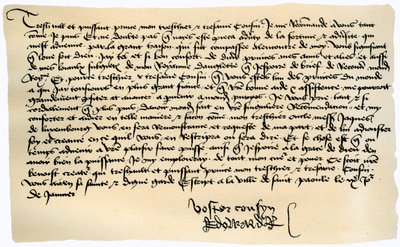 Brev fra Edvard IV til Frans II, hertug av Bretagne, 9. januar 1471. av Edward IV King of England
