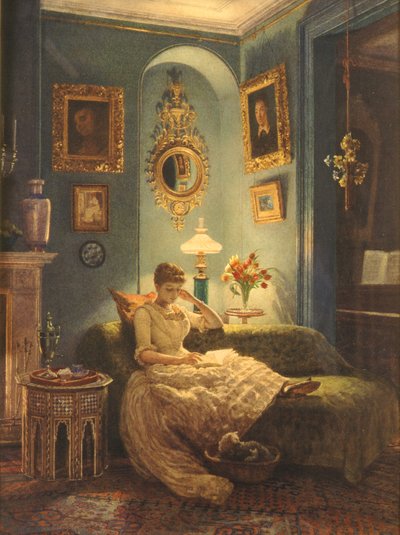 En kveld hjemme, 1888 av Edward John Poynter
