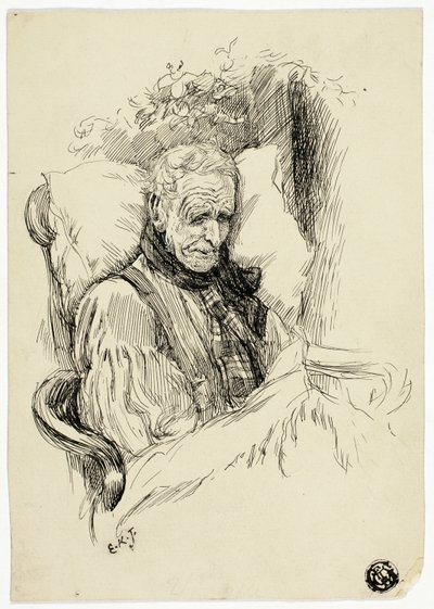 Døende gammel mann av Edward Killingworth Johnson
