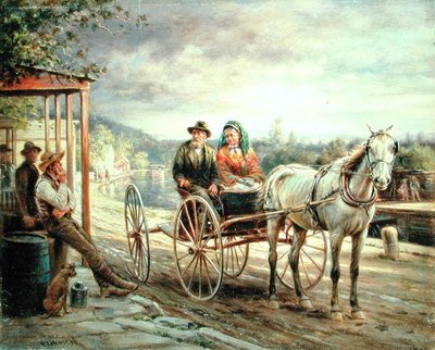 Sent på ettermiddagen, Port Ben, Ulster County av Edward Lamson Henry