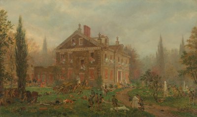 Angrepet på Chews hus under slaget ved Germantown av Edward Lamson Henry
