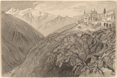 En by på en Hilltop Sanctuary of Lampedusa, 18841885. av Edward Lear