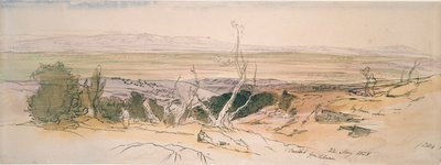Baalbek fra Libanon, 1858. av Edward Lear