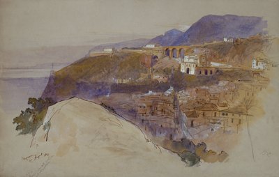 Bagnara over Messinastredet av Edward Lear
