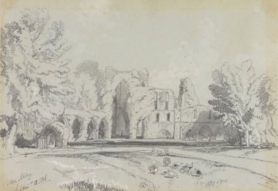 Calder Abbey, 12. september 1836 av Edward Lear