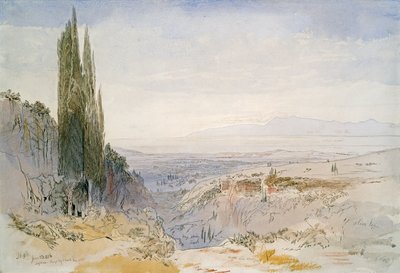 Korfu, Nimphes, 1856 (penn og blekk og wc på papir) av Edward Lear
