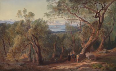 Korfu fra Santa Decca, 1862. av Edward Lear