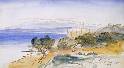 Gonia, 1864 (penn og blekk og wc på papir) av Edward Lear