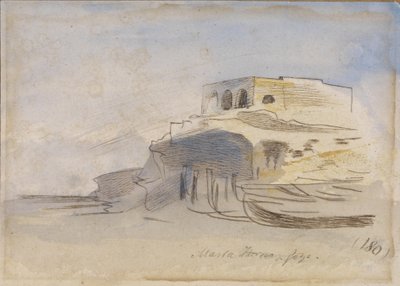 Pastaovn, Gozo, Malta, 1866 av Edward Lear