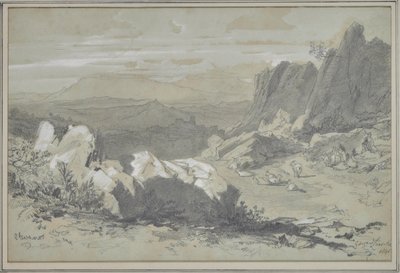 Olevano av Edward Lear