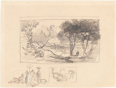 Skisser i Italia [recto] av Edward Lear