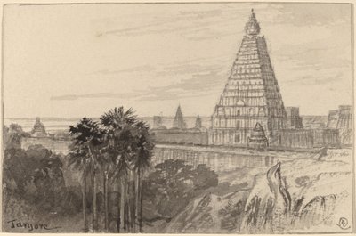 Tanjore, India, 18841885. av Edward Lear