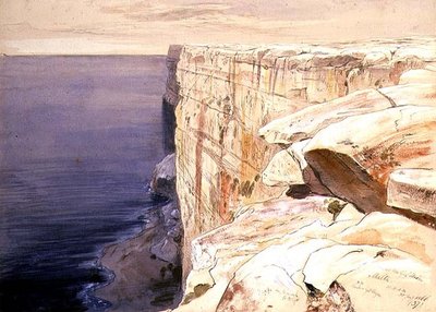 The Rocks nær Garf Hasan, Malta av Edward Lear