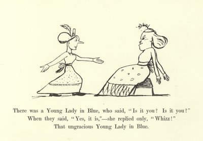 Det var en ung dame i blått som sa: Er det deg Er det deg av Edward Lear