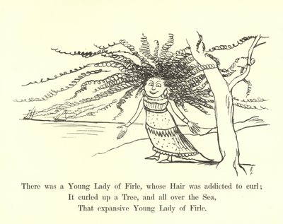 Det var en ung dame fra Firle, hvis hår var avhengig av krøll av Edward Lear