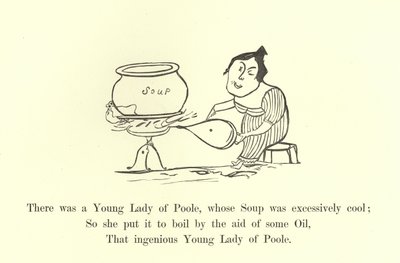 Det var en ung dame av Poole, hvis suppe var overdrevent kul av Edward Lear