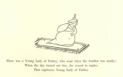Det var en ung dame fra Tyrkia, som gråt når været var grumsete av Edward Lear