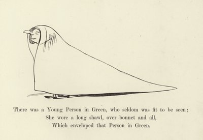 Det var en ung person i grønt, som sjelden var i stand til å bli sett av Edward Lear