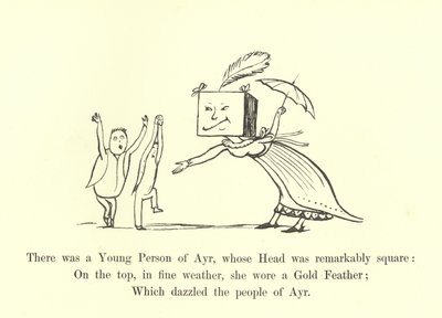 Det var en ung person fra Ayr, hvis hode var bemerkelsesverdig firkantet av Edward Lear