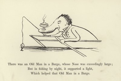 Det var en gammel mann i en lekter, hvis nese var overmåte stor av Edward Lear